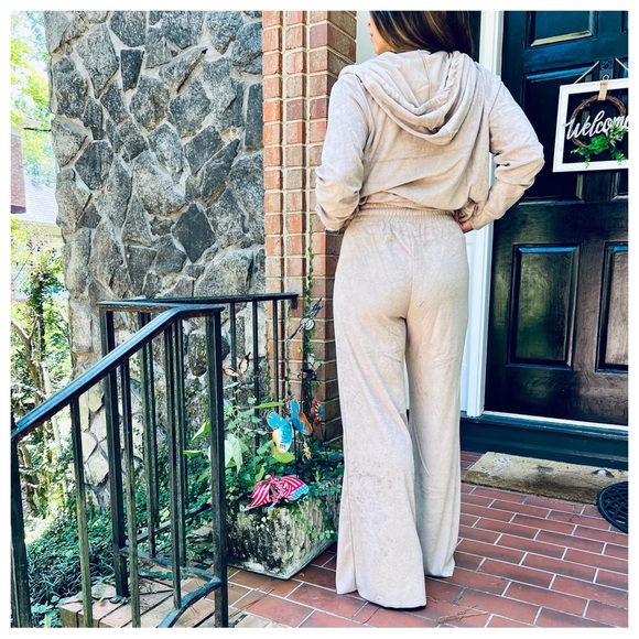 #02 FABULOUS TERRY ZIP UP HOODIE JACKET & WIDE LEG PANTS SET - Picture 6 of 6